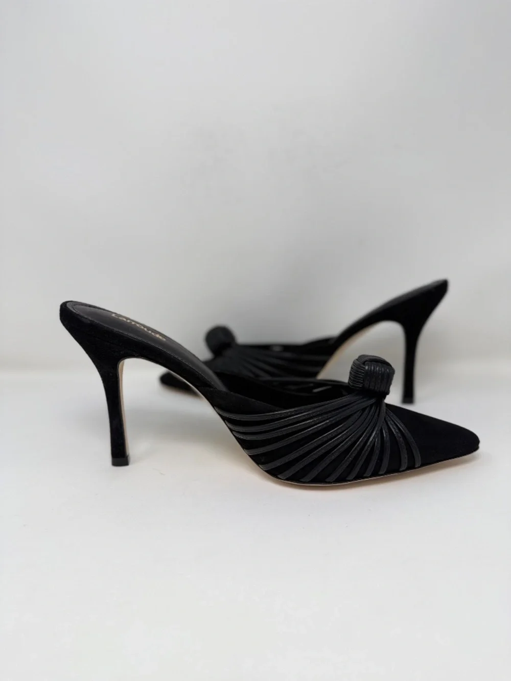 New Larroude Valerie Stiletto Pump Black Sz 10